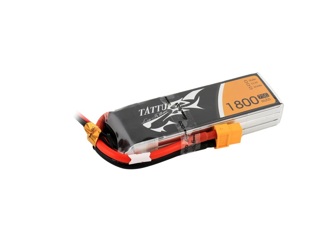 Tattu 1800mAh 3S 75C 11.1V Lipo Battery | XT60 Plug | FPV Classic