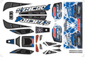 Body Decal Sheet, Syncro 4, Pre-Cut, Blue, 1 Pc