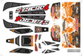 Body Decal Sheet, Syncro 4, Pre-Cut, Orange, 1 Pc