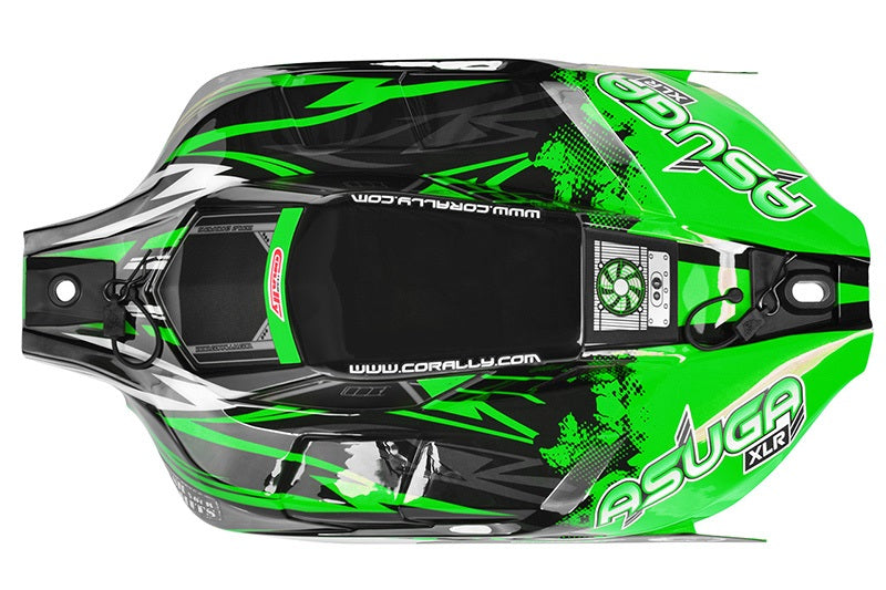Polycarbonate Body, Asuga XLR, Painted Green, Cut