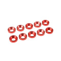 Red Aluminum Washer for M4 Flat Head Screws, OD=10mm, 10