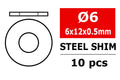 Steel Metric Shim - 6x12x0.5mm - 10pcs