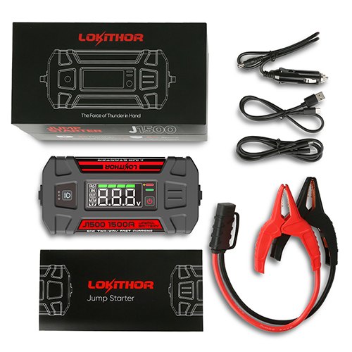 Lokithor J1500 1000A 12V LiFePO4 Jump Starter 46Wh