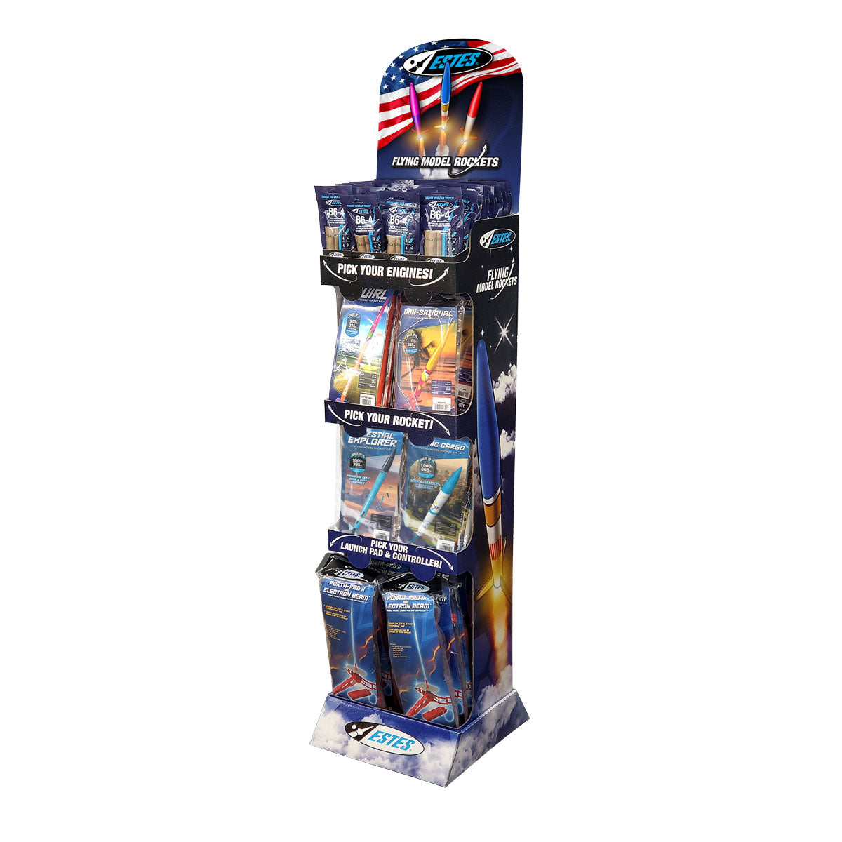 Patriotic POP Store Display Pop-Up Shelf
