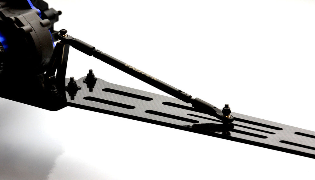 Drag Slash Pro Wheelie Bar Set 3mm CF with Single Wheel Style
