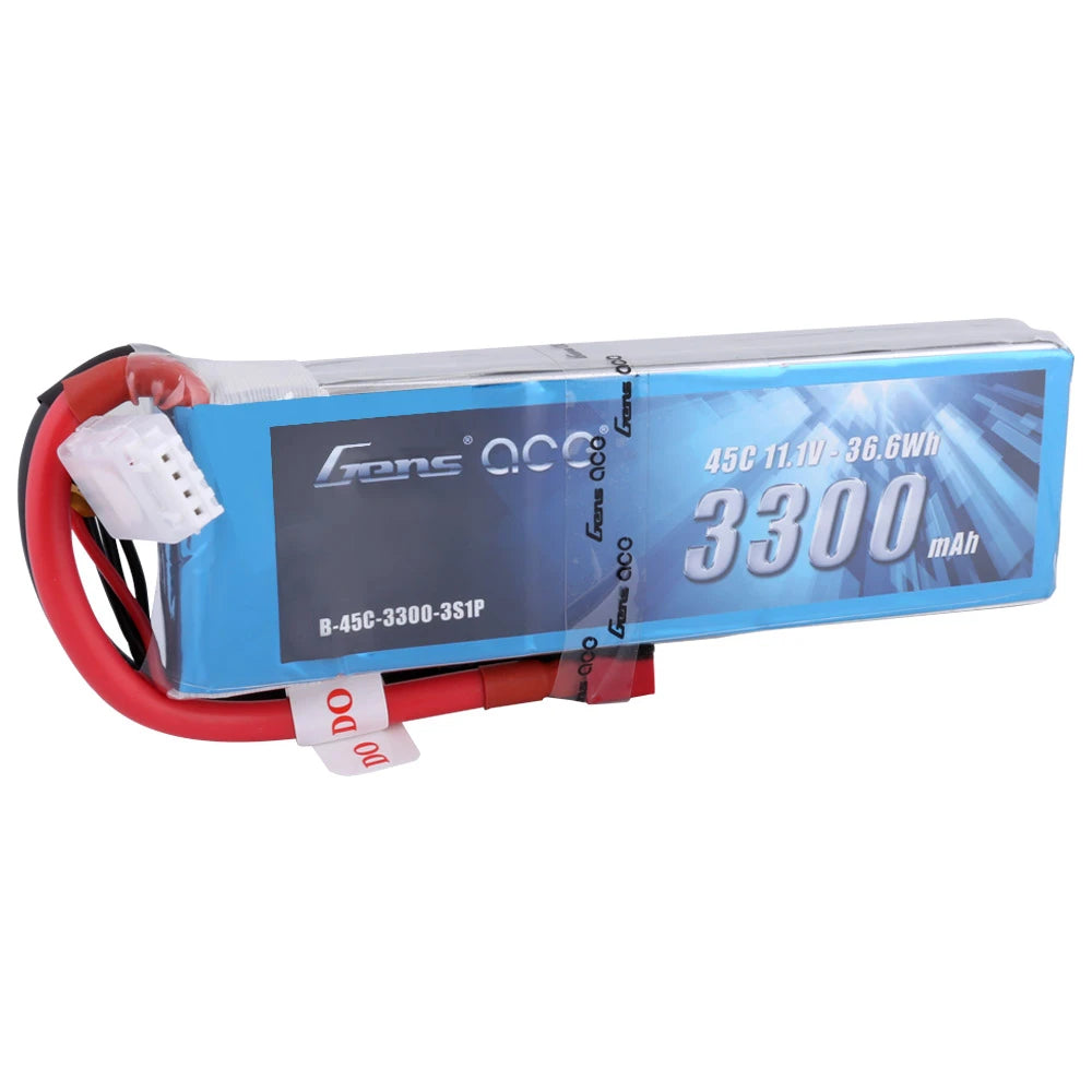 Gens ace 3300mAh 3S 45C 11.1V Lipo Battery | Deans Plug | Air Classic (Non-G-Tech)