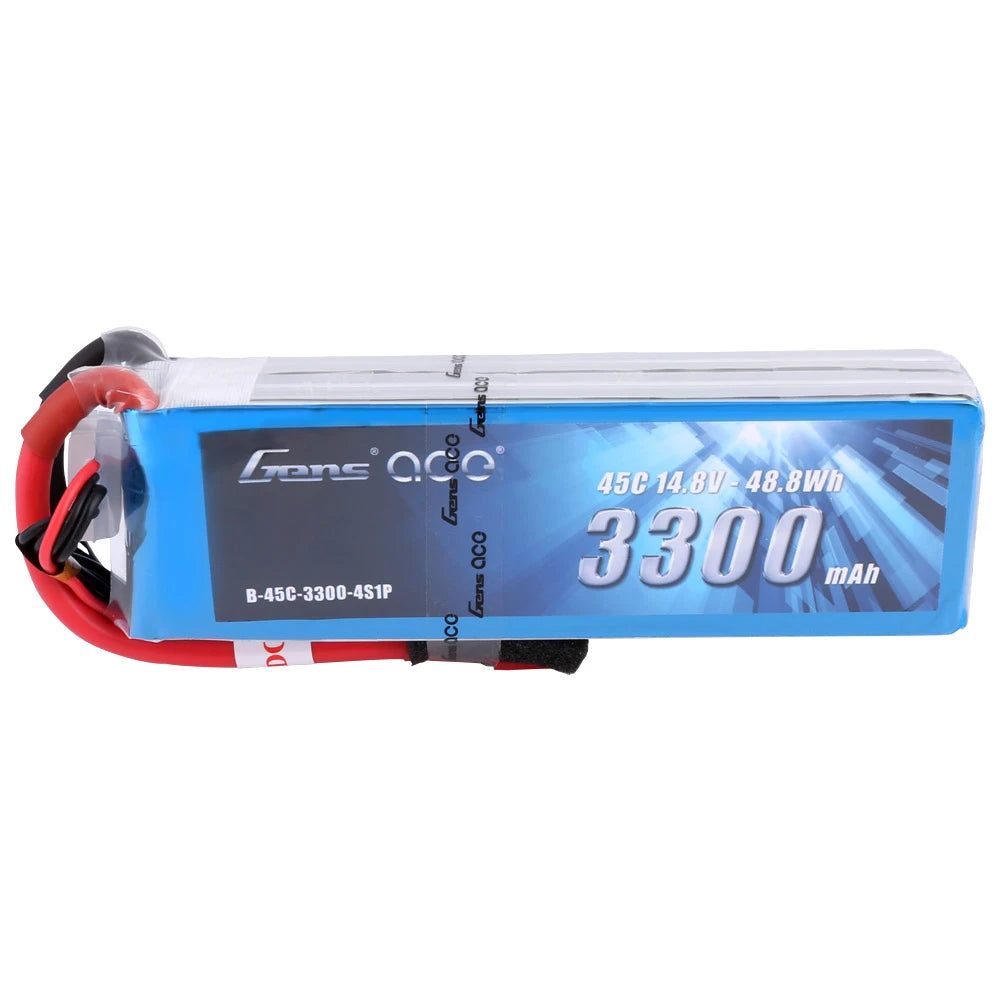 Gens ace 3300mAh 4S 45C 14.8V Lipo Battery | Deans Plug | Air Classic (Non-G-Tech)