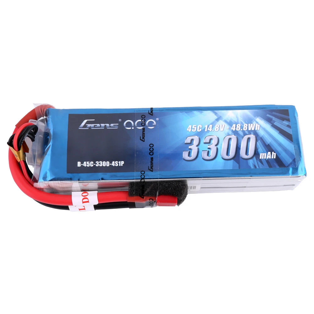 Gens ace 3300mAh 4S 45C 14.8V Lipo Battery | Deans Plug | Air Classic (Non-G-Tech)