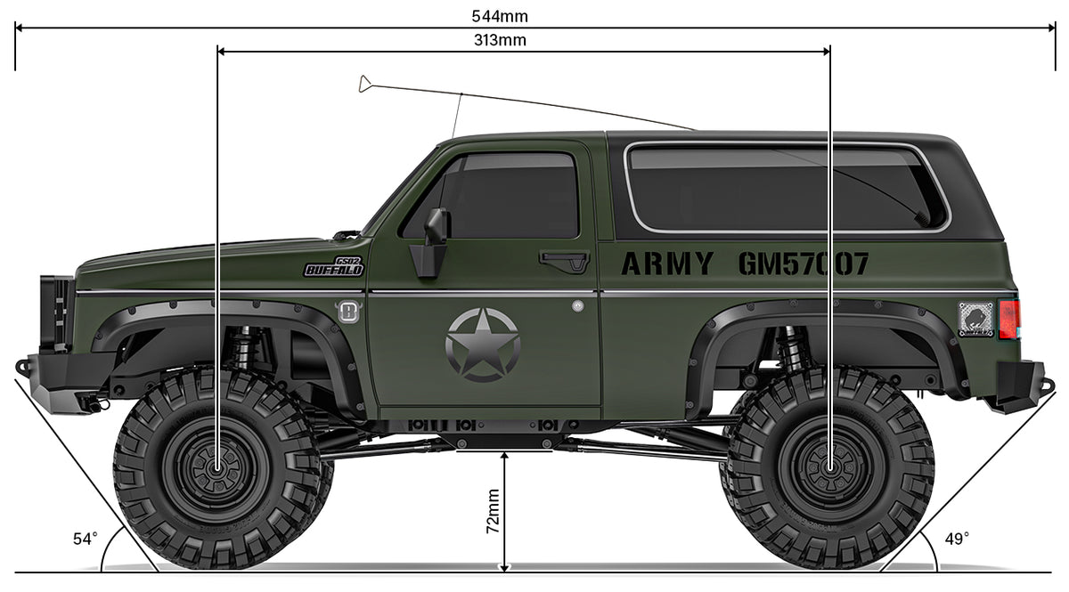 Gmade 1/10 GS02F MILITARY BUFFALO TS KIT