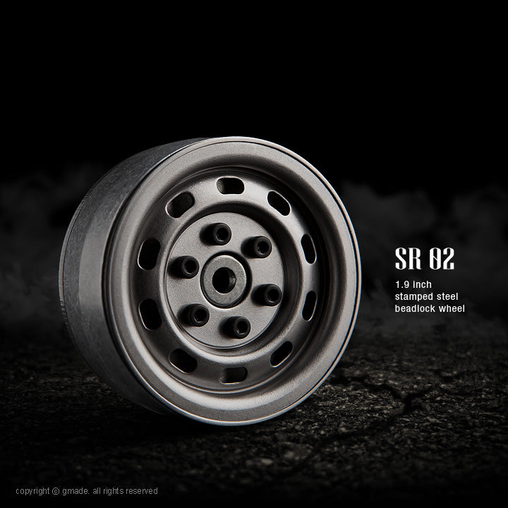 1.9 SR02 Beadlock Wheels (Uncoated Steel) (2)
