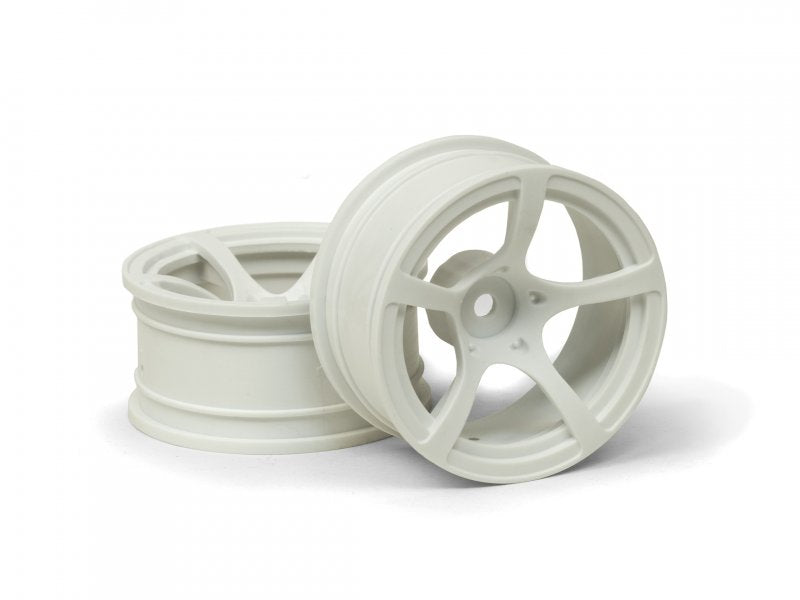 D5 Wheel White (9mm/2pcs) for 1/10 Touring Cars - HPI120205