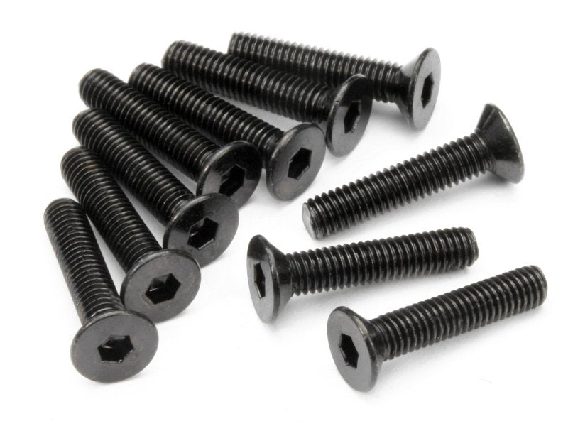 Flat Head Screw, M3X15mm, Hex Socket, (10pcs) - HPIZ085