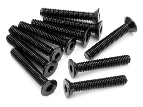 Flat Head Screw, M3X18mm, Hex Socket, (10pcs) - HPIZ086