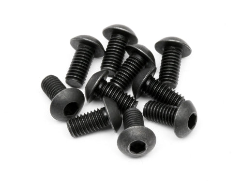 Button Head Screw, M3X6mm, Hex Socket, (10pcs) RS4, Venture, Sport 3, WR8 - HPIZ351