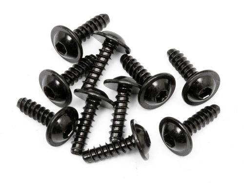 TP Flanged Screw, M3X10mm, Hex Socket, (10pcs) - HPIZ562