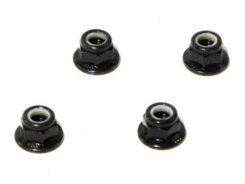 Flanged Lock Nut M5, Black, (4pcs) - HPIZ682