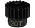 20T 0.5 Mod Hardened Steel Pinion Gear, 1/8 Bore