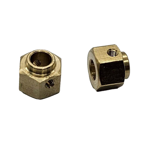 (2) 12mm x 8mm wide Brass Hexes for Traxxas TRX4