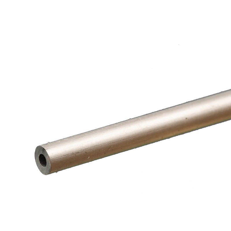 Round Aluminum Tube: 3/16" OD x 0.049" Wall x 12" Long
