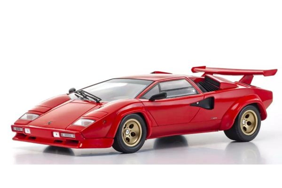 1/18 Lamborghini Countach LP5000 Quattrovalvole Red/Gold Wheels Die-Cast Model