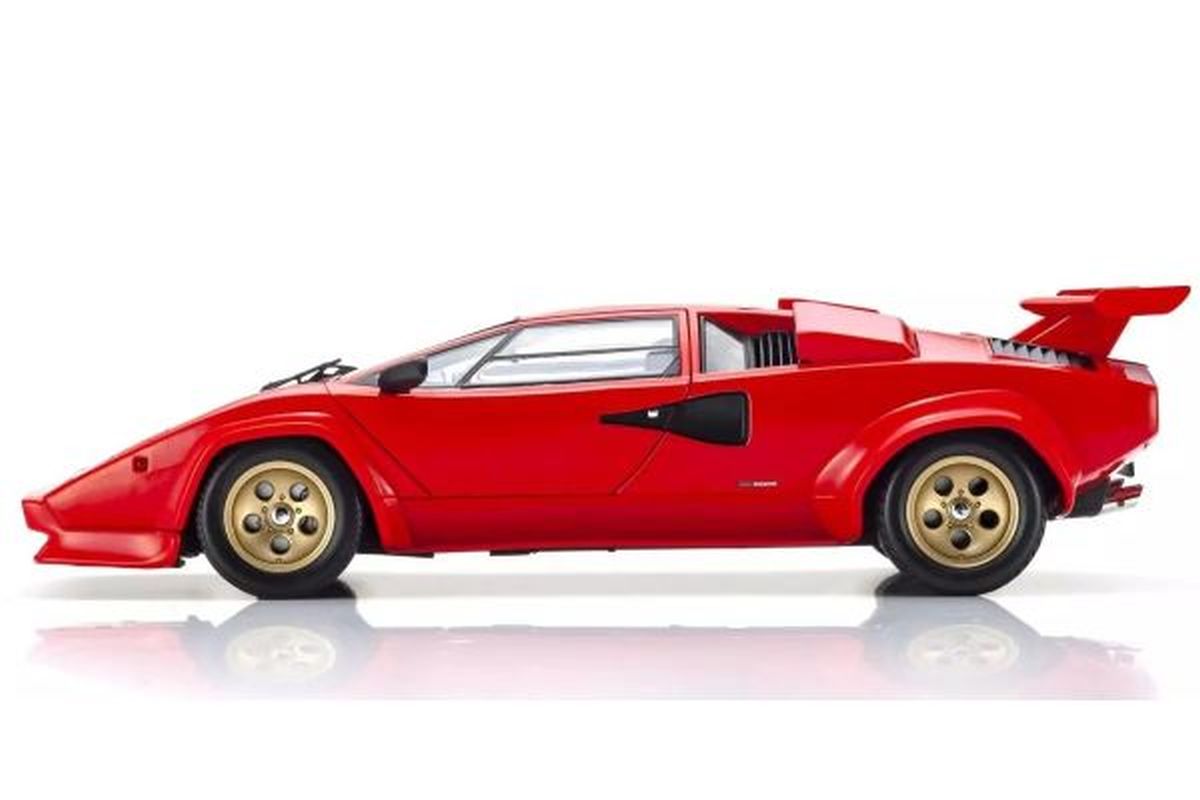 1/18 Lamborghini Countach LP5000 Quattrovalvole Red/Gold Wheels Die-Cast Model