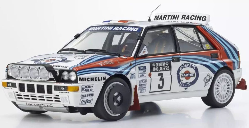 1/18 LANCIA DELTA INTE EVO 1000 Lakes 1992 Martini #3 Diecast Model
