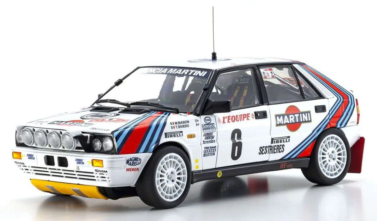 1/18 Lancia Delta HF 4WD Monte Carlo Team Lancia Martini 1987 #6 Diecast Model