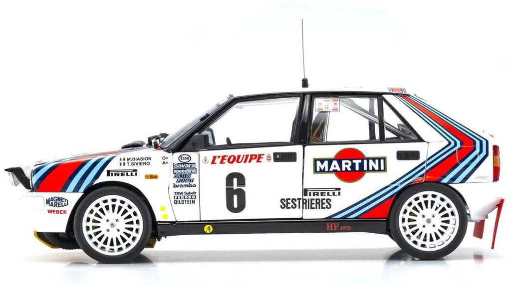 1/18 Lancia Delta HF 4WD Monte Carlo Team Lancia Martini 1987 #6 Diecast Model
