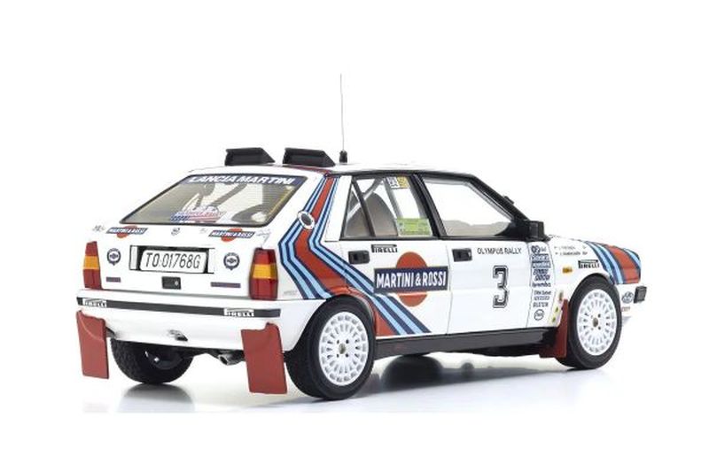1/18 Scale Lancia Delta HF 4WD Winner Rally Olympus 1987 #3, Die Cast Model