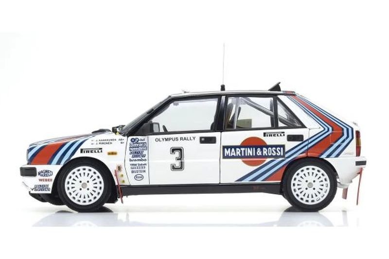 1/18 Scale Lancia Delta HF 4WD Winner Rally Olympus 1987 #3, Die Cast Model