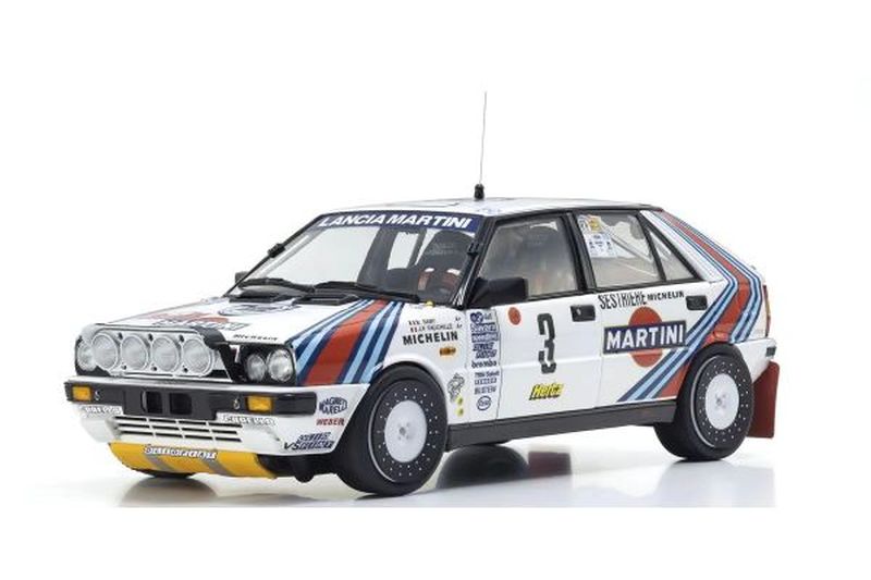 1/18 Scale Lancia Delta HF 4WD Winner Rally Monte Carlo 1988 #3, Die Cast Model