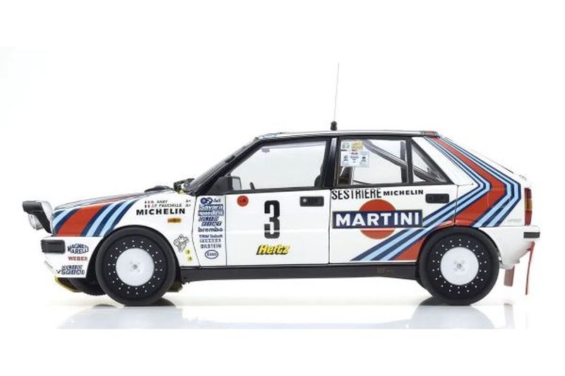 1/18 Scale Lancia Delta HF 4WD Winner Rally Monte Carlo 1988 #3, Die Cast Model