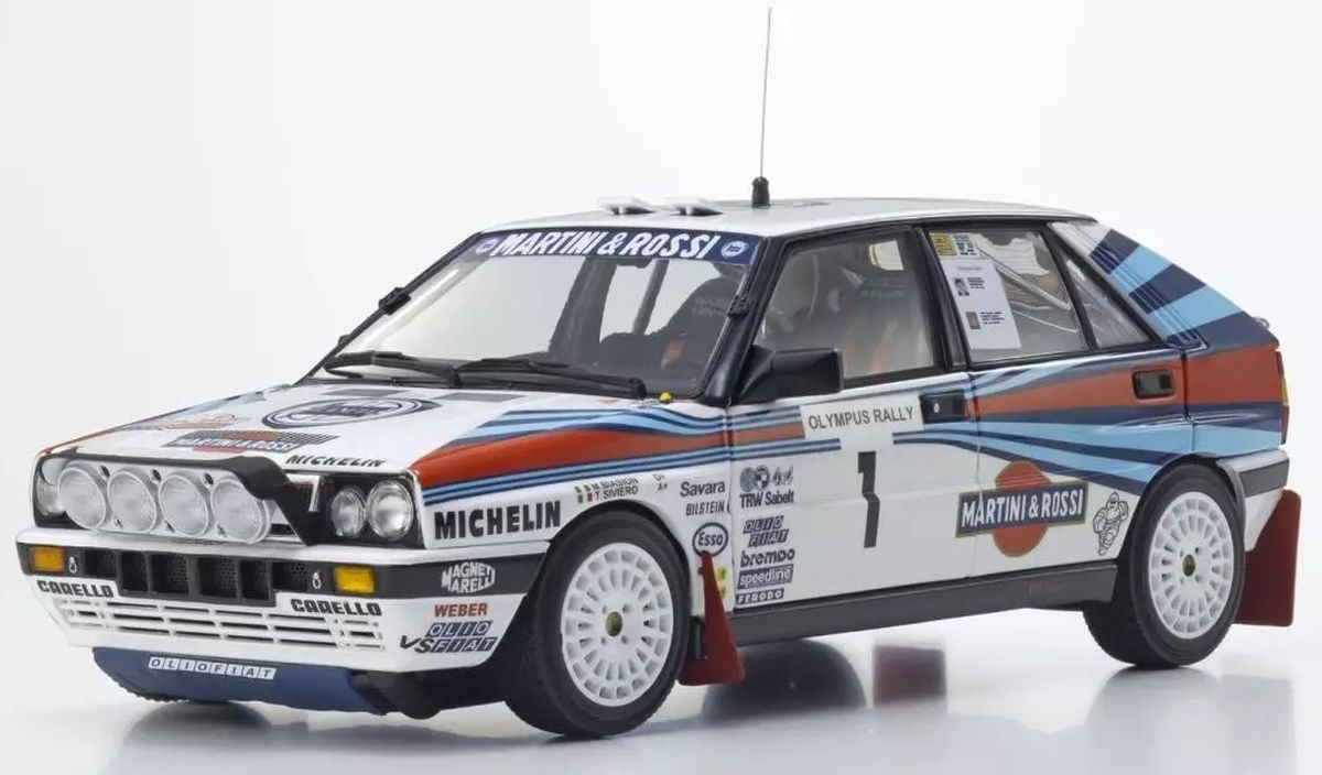 1/18 LANCIA DELTA HF INTE (8V) OLYMPUS 1988 Martini #1 Diecast Model