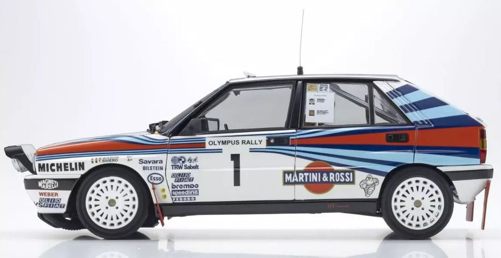 1/18 LANCIA DELTA HF INTE (8V) OLYMPUS 1988 Martini #1 Diecast Model