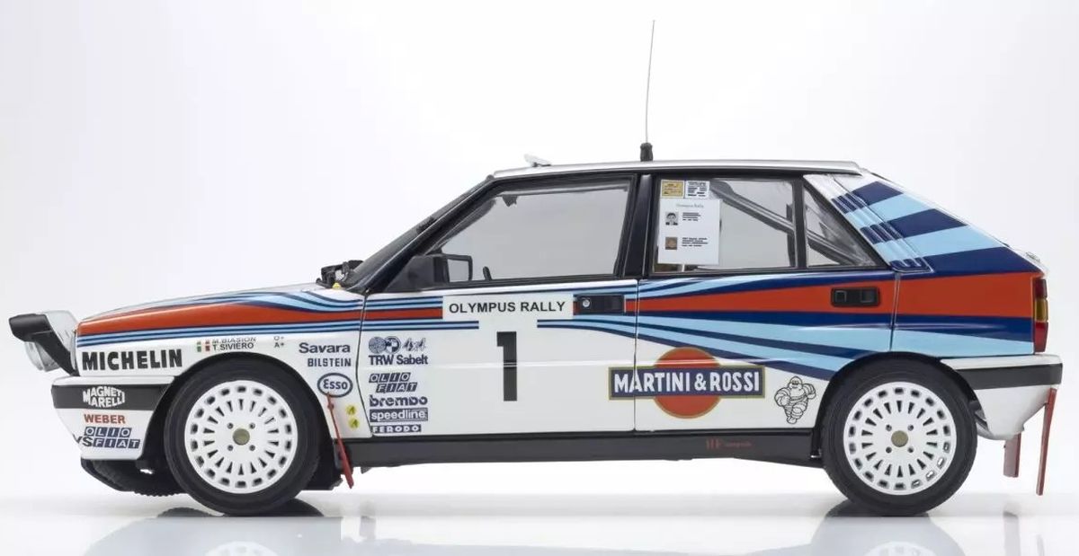 1/18 LANCIA DELTA HF INTE (8V) OLYMPUS 1988 Martini #1 Diecast Model