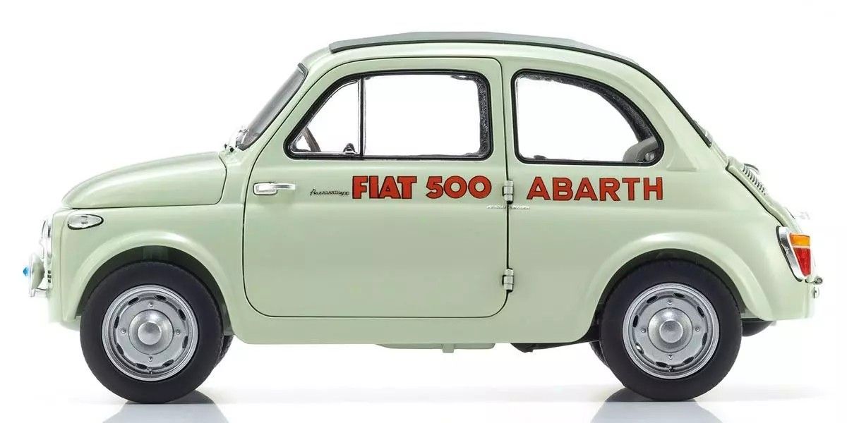 1/18 Fiat Nuova 500 Elaborazione Abarth Record Green Celeste Diecast Model