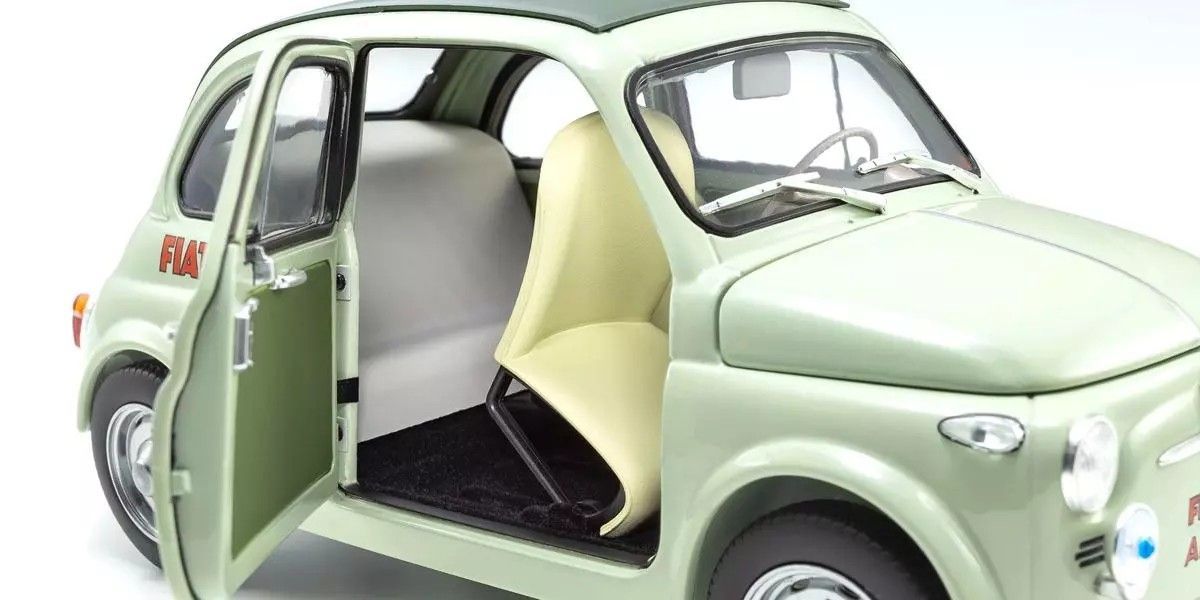 1/18 Fiat Nuova 500 Elaborazione Abarth Record Green Celeste Diecast Model