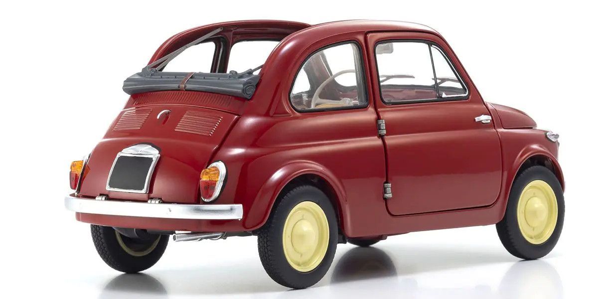 1/18 Fiat Nuova 500 Diecast Model, Coral Red