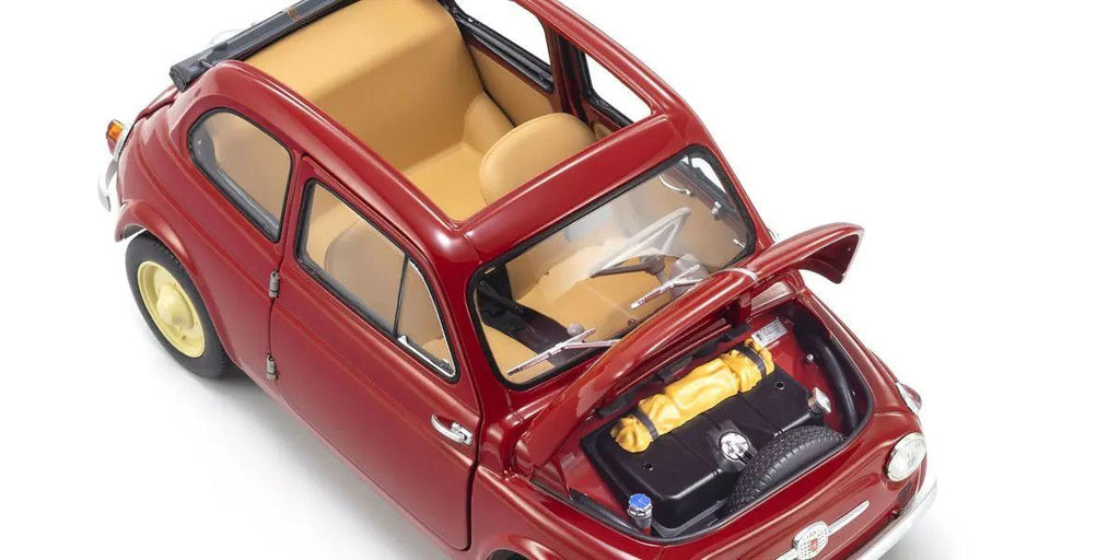 1/18 Fiat Nuova 500 Diecast Model, Coral Red