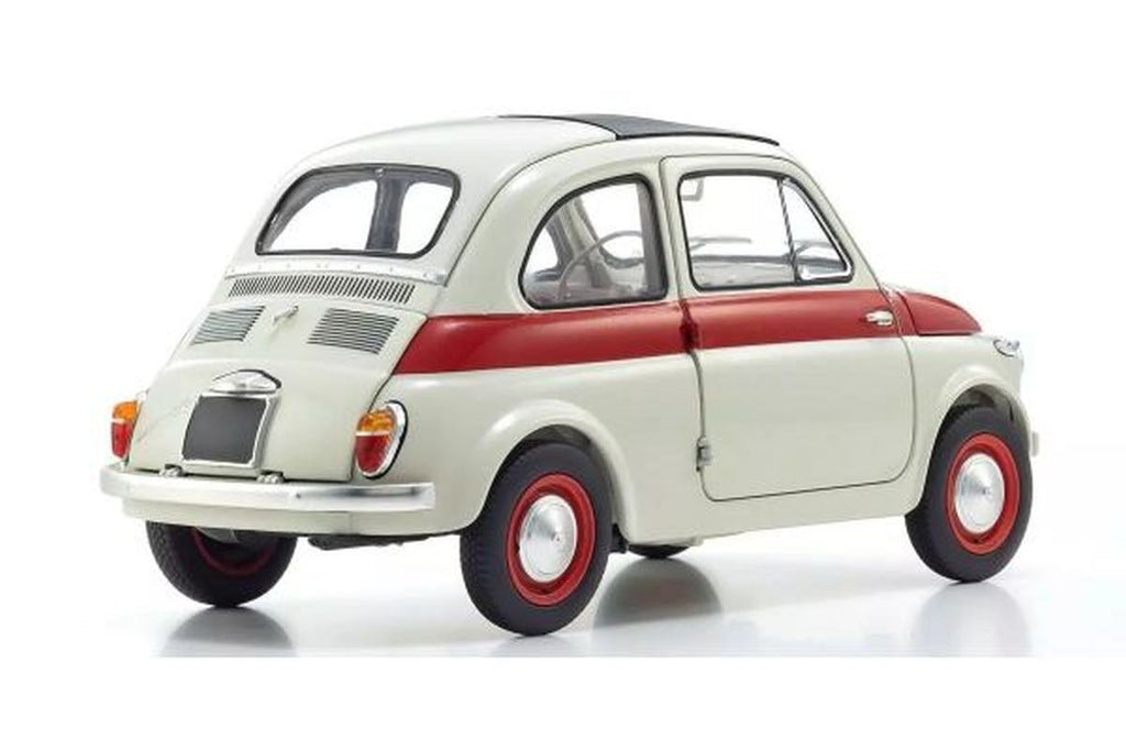 1/18 Fiat NOUVA 500 Sport Light Gray/Red Line Diecast Model