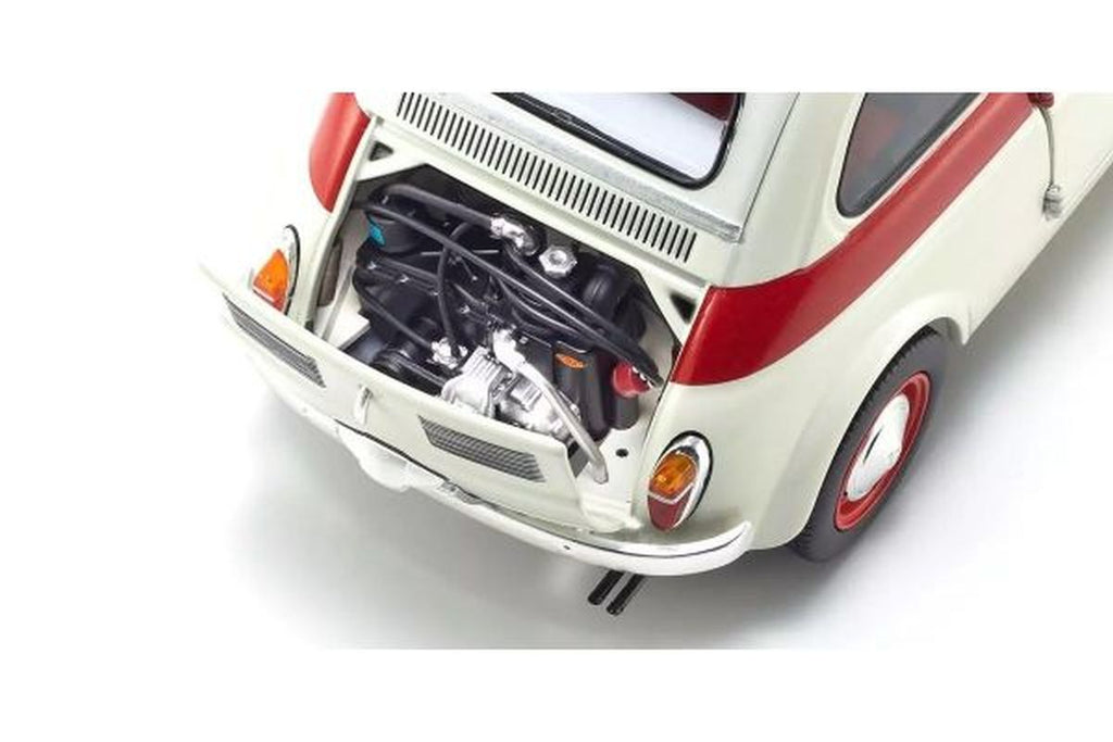 1/18 Fiat NOUVA 500 Sport Light Gray/Red Line Diecast Model