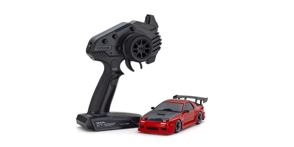 Mini-Z AWD Mazda Savanna RX-7 FC3S with Aero Kit and CFRP Hood, Red