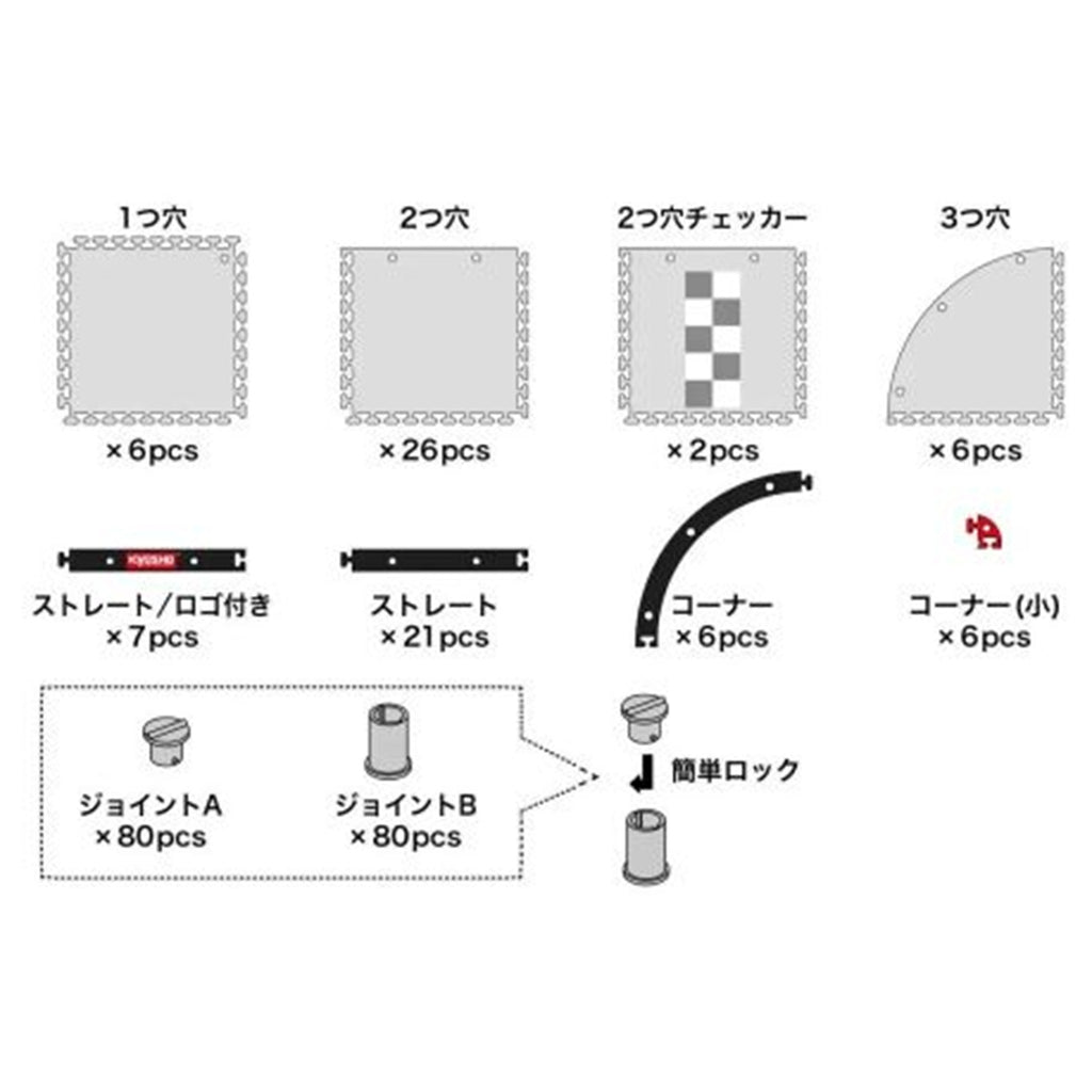 Mini-Z Carpet Track 50 Basic Set (40pcs)
