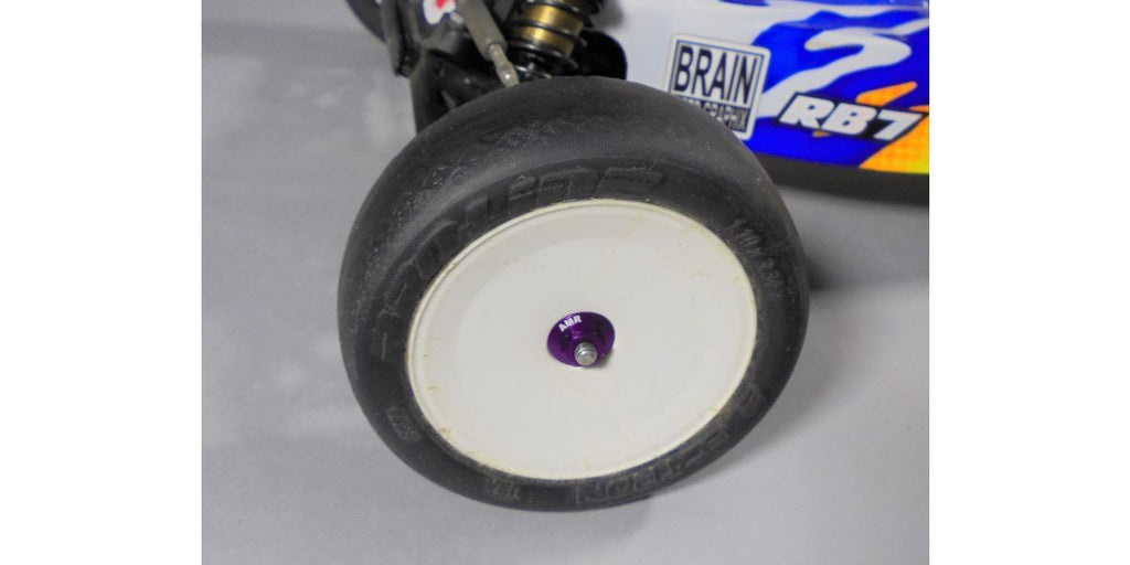 M4 Aluminum Serrated Flange Nut, Purple (4pcs)
