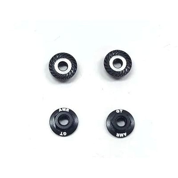 M4 Large 11mm Flange, Black (4pcs)
