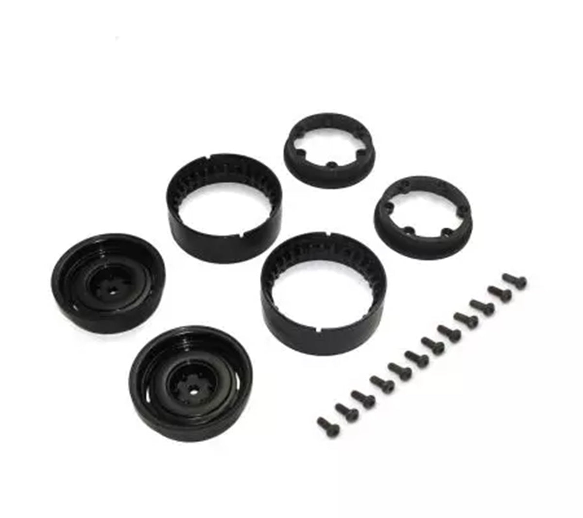 Bead-lock Wheel 1.9 Dish Black (KC10/2pcs)
