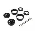 Bead-lock Wheel 1.9 Spoke Black (KC10/2pcs)