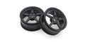 5-Spoke Racing Wheel, Black, 2pcs