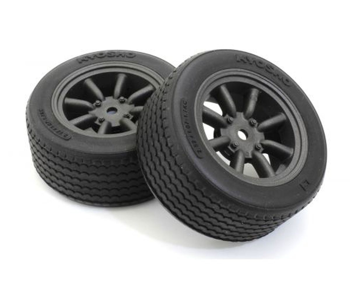 Glued TC Tire FZ02 (M/8 Swatanabe Wheel/BK/2p)