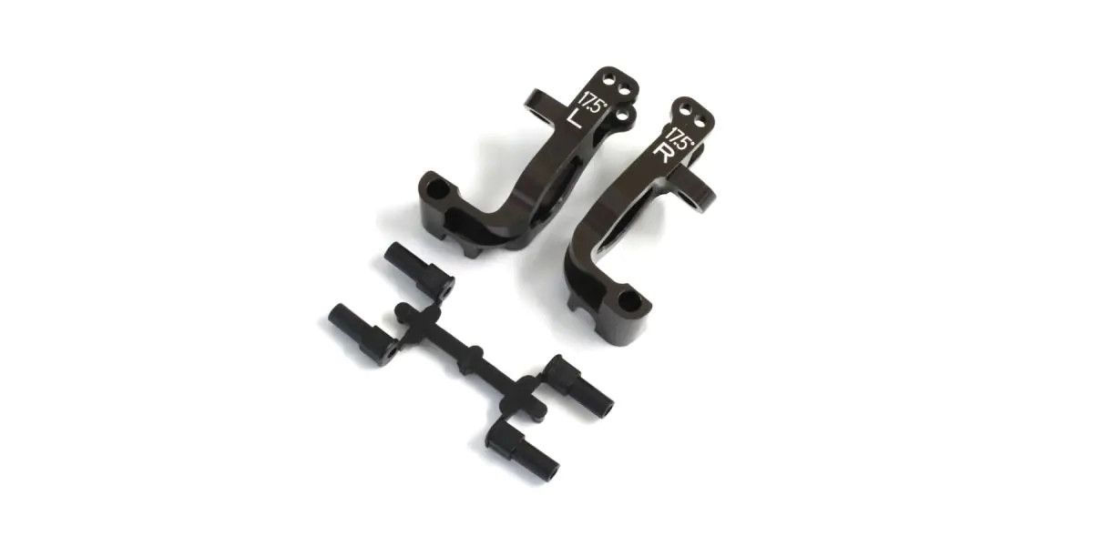 17.5 Degree Aluminum Front Hub Carrier Set, Gunmetal, for MP9